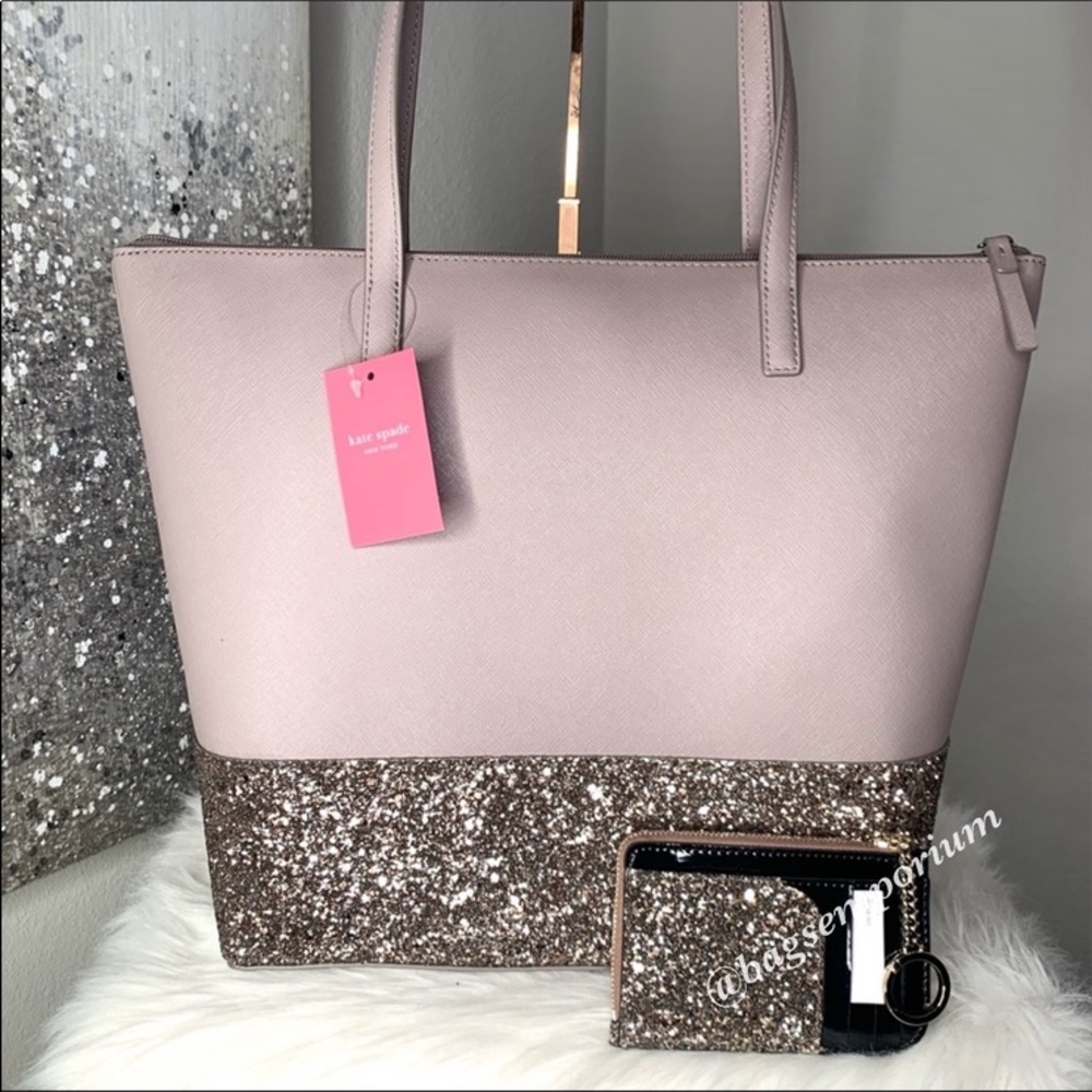 💫Holiday Set💫 Kate Spade Penny Greta Glitter Bag - Picture 6 of 8